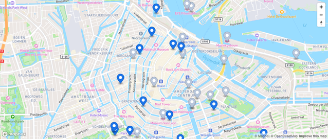 Carte touristique d’Amsterdam