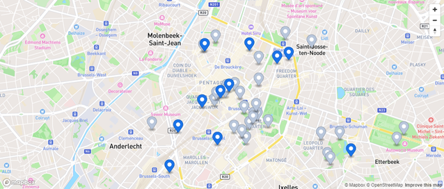 Carte touristique de Bruxelles