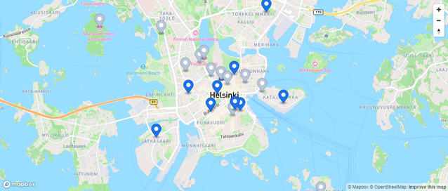 Carte touristique d’Helsinki