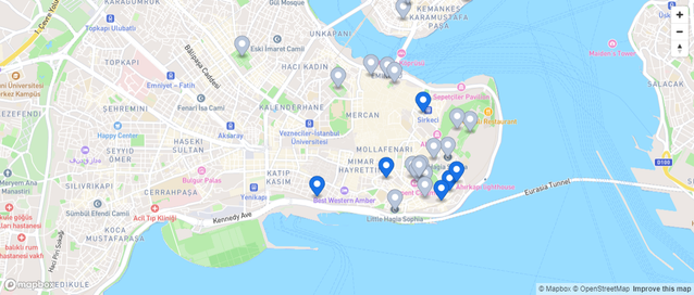 Carte touristique d’Istanbul