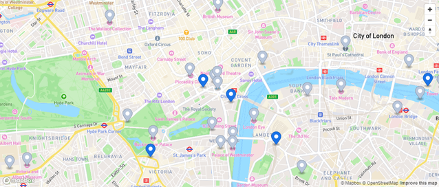 Carte touristique de Londres