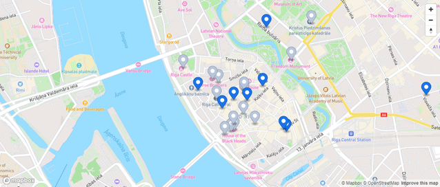 Carte touristique de Riga