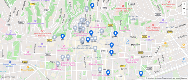 Carte touristique de Zagreb